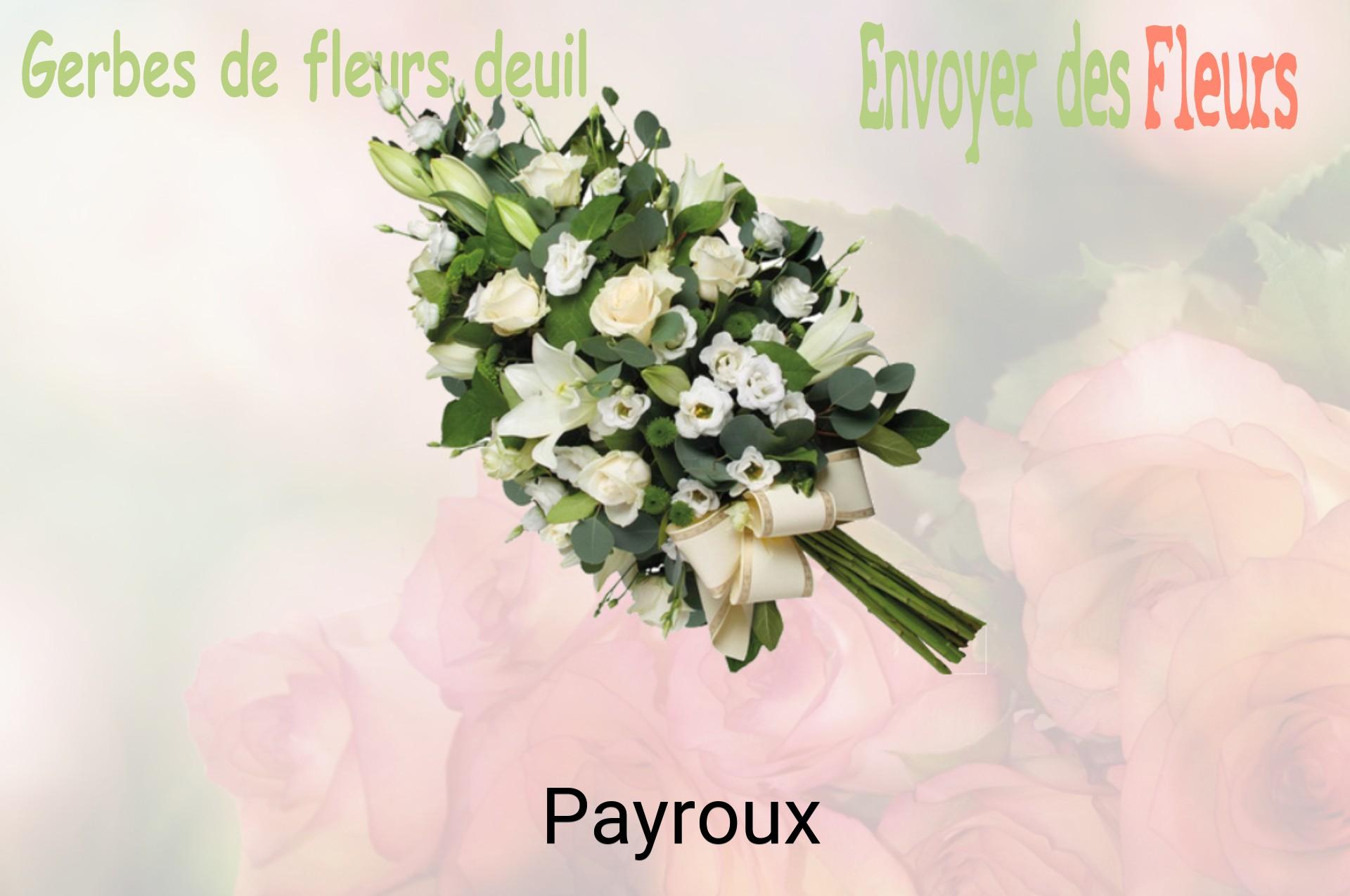 Gerbe de fleurs de deuil livrée à Payroux